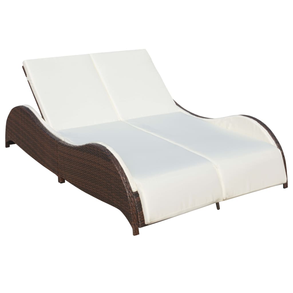 Poly Rattan Double Sun Lounger