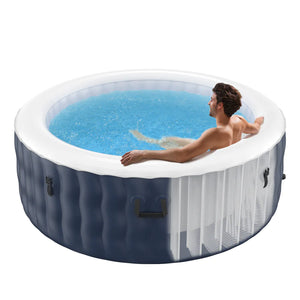 4 Person Inflatable Hot Tub Spa with 108 Massage Bubble Jets - The Yardtopia