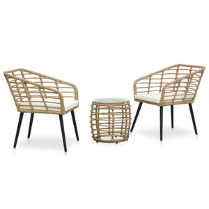 Poly Rattan Oak Bistro Three Piece Set