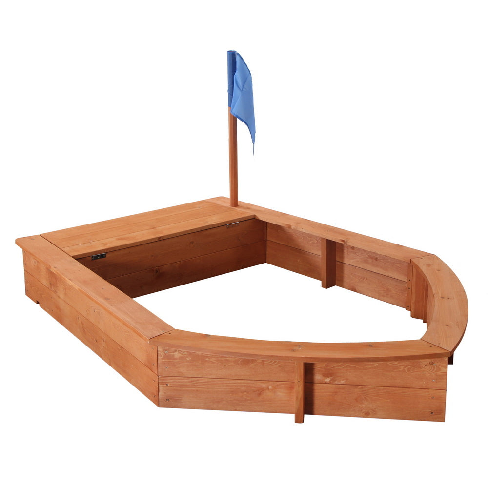 Wooden Sandboat Sandbox