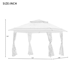 10x10 Gazebo With Soft Top Canopy - The Yardtopia