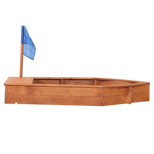 Wooden Sandboat Sandbox