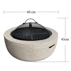 Magnesium Oxide Fire Pit with BBQ Grill Rack