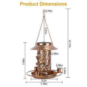 Solar Hanging Bird Feeder Decorative Lantern - The Yardtopia