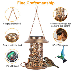 Solar Hanging Bird Feeder Decorative Lantern - The Yardtopia