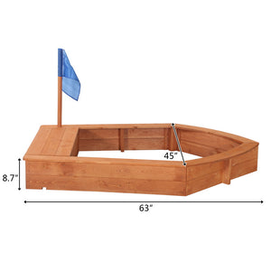 Wooden Sandboat Sandbox