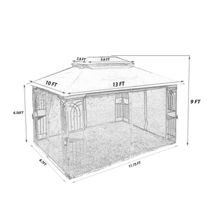 Outdoor Patio Gazebo Canopy Tent - 13x10ft - The Yardtopia