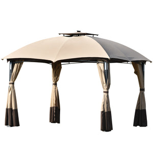 10ft Double Vented Gazebo Canopy