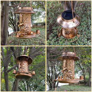 Solar Hanging Bird Feeder Decorative Lantern - The Yardtopia