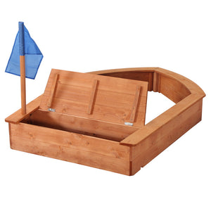 Wooden Sandboat Sandbox