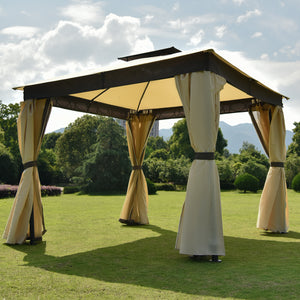 10x10 Gazebo With Soft Top Canopy - The Yardtopia