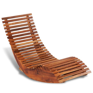 Acacia Wood Rocking Sun Lounger