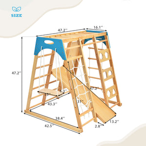 Wooden Kids Playground Jungle Gym with Slide