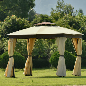 10x10 Gazebo With Soft Top Canopy - The Yardtopia