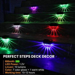 Outdoor Solar Deck Lights - Set of 6