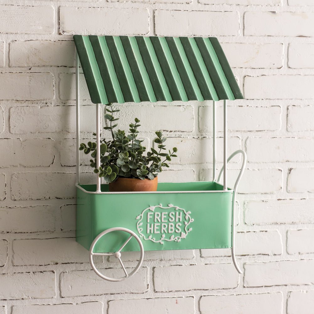 Fresh Herbs Hanging Wall Cart - The Yardtopia