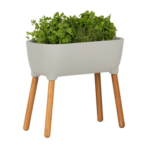 Grey Scandinavian Elevated Raised Smart Drainage Planter Bed - The Yardtopia