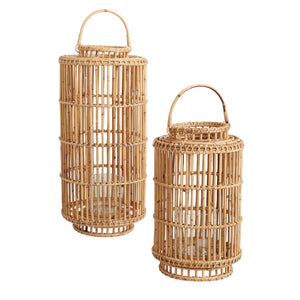 Handwoven Rattan Lantern - The Yardtopia