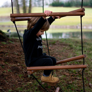 WIWIURKA WOODEN CLIMBER TRIANGULAR ROPE LADDER - The Yardtopia