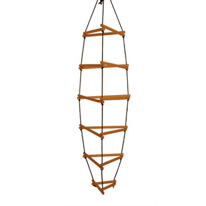 WIWIURKA WOODEN CLIMBER TRIANGULAR ROPE LADDER - The Yardtopia