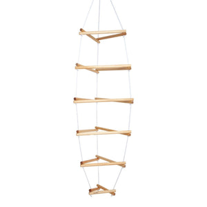 WIWIURKA WOODEN CLIMBER TRIANGULAR ROPE LADDER - The Yardtopia