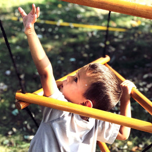 WIWIURKA WOODEN CLIMBER TRIANGULAR ROPE LADDER - The Yardtopia